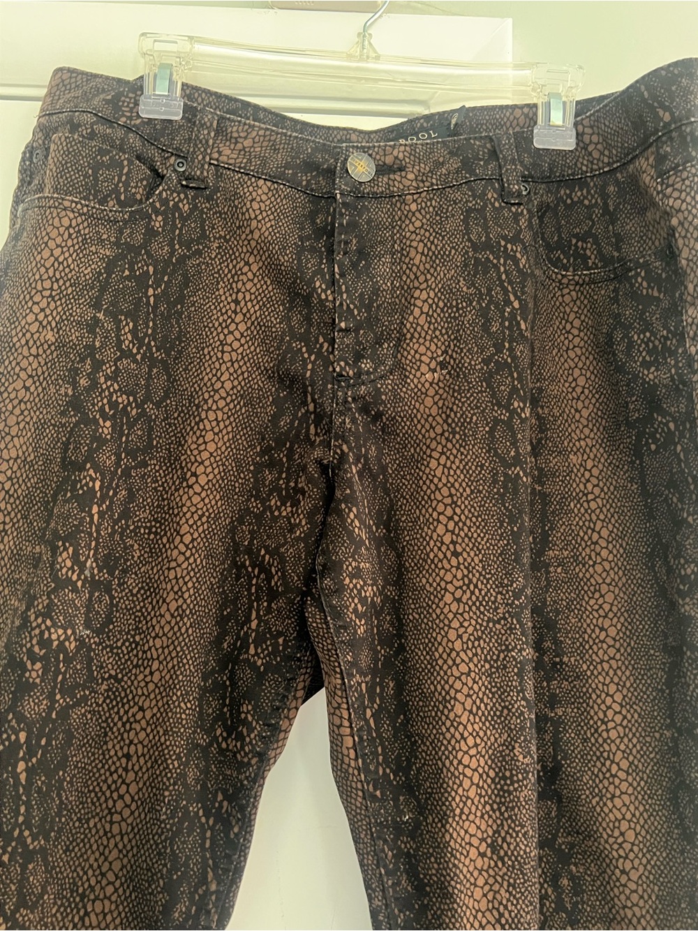 Liverpool Jeans Company Women’s Snake-Print Skinny Jeans in Brown & Black